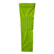 Breathable arm sleeve with honeycomb patern elbow support