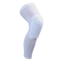 Breathable leg sleeve with honeycomb patern knee support
