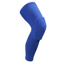 Breathable leg sleeve with honeycomb patern knee support