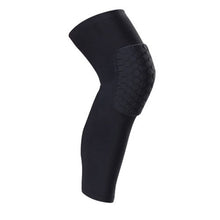 Breathable leg sleeve with honeycomb patern knee support