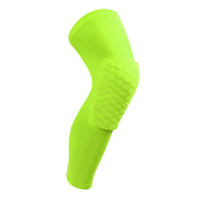 Breathable leg sleeve with honeycomb patern knee support