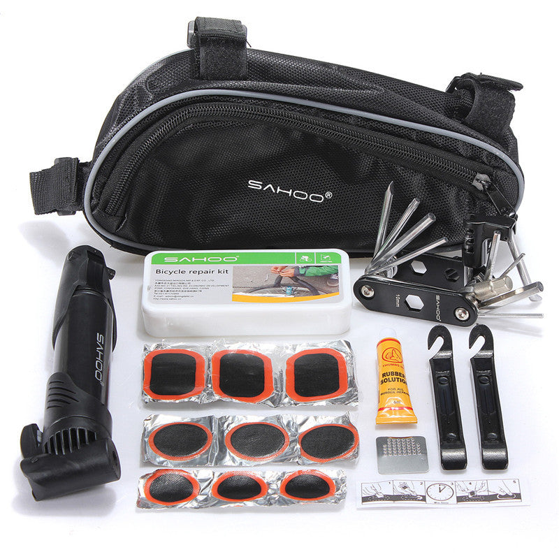 15 in 1 Bicycle Repair Kit - Tools Set with Mini Portable Tire Pump